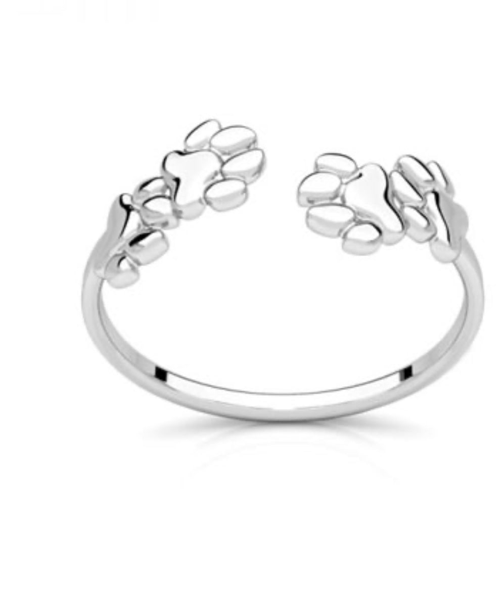 Sterling Silver Paw Ring